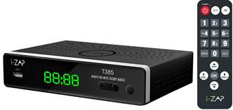 I-ZAP I-Zap Decoder T385 Play DVBT2 HEVC 10 BIT HD/USB Tasti Grandi